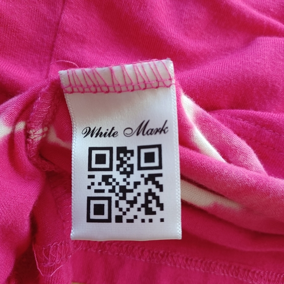 {White Mark} Pink and White Tie Dye Top - Picture 6 of 7